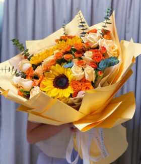Sunflower x 多頭玫瑰 L